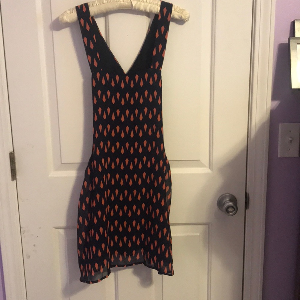 Navy and Salmon Dress